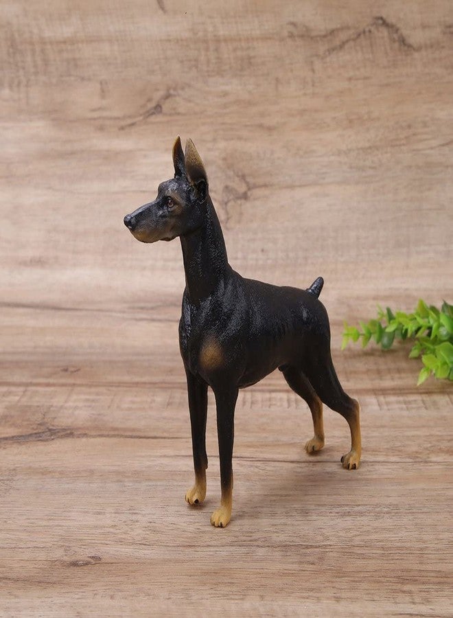 Comfy Hour Doggyland Collection, Miniature Dog Collectibles 7” Standing Dobermann Figurine, Realistic Lifelike Animal Statue Home Decoration, Black, Polyresin - Image 4